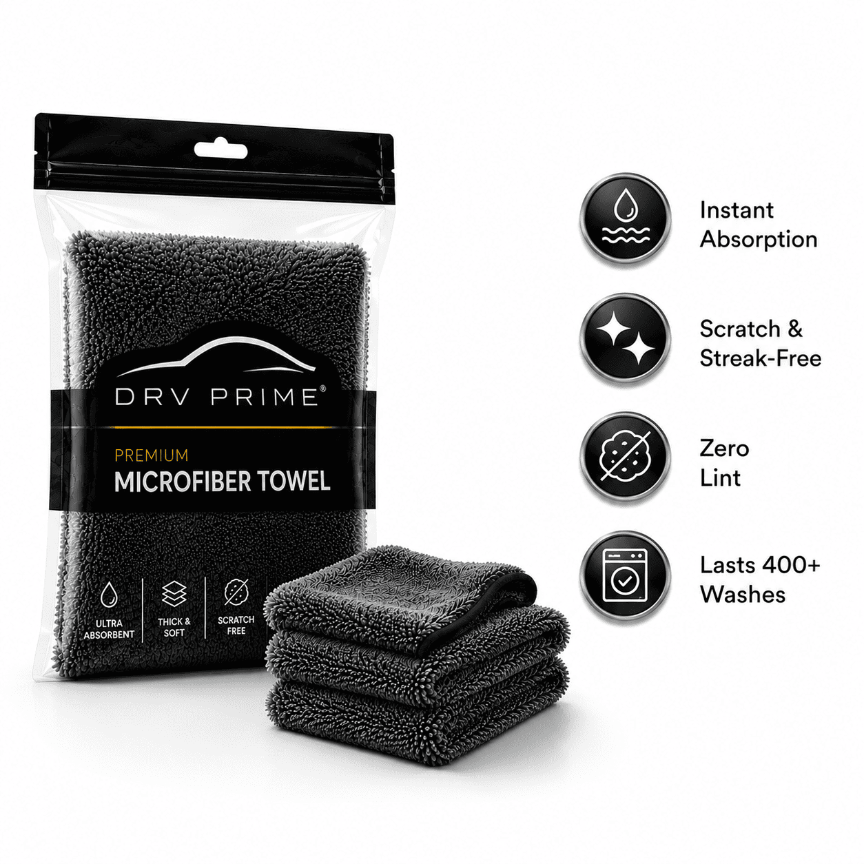 DRV Prime Drying Towel – World's Most Magnetic Water Remover